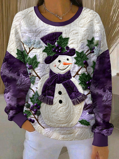 Purple Art Noël Alzheimer Awareness Sweatshirt Femme Imprimé