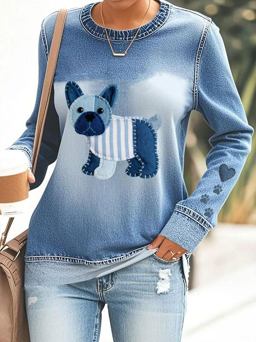 Sweat-shirt Chien Femme