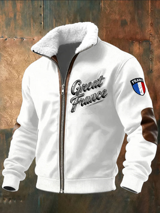 Veste à capuche pour homme French White Minimalist