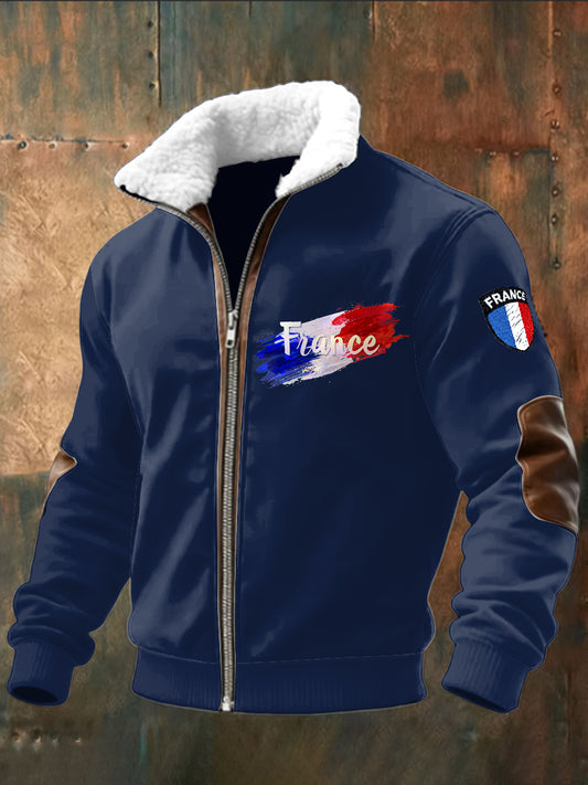 Veste Sweat-shirt à capuche pour homme avec drapeau français