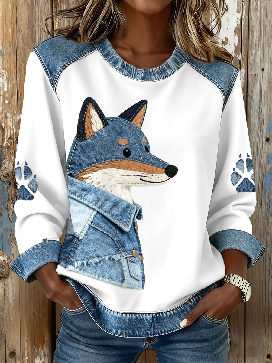 Sweat-shirts Fox Print Femme