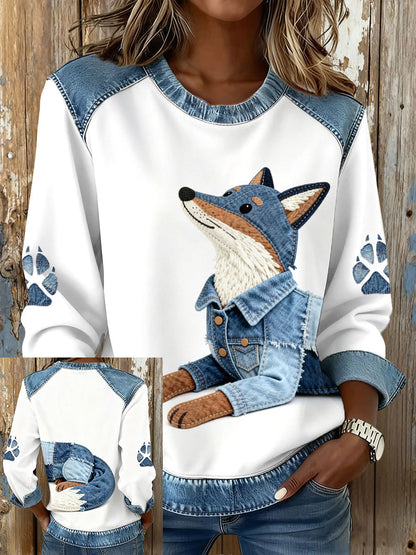 Sweat-shirts Fox Print Femme