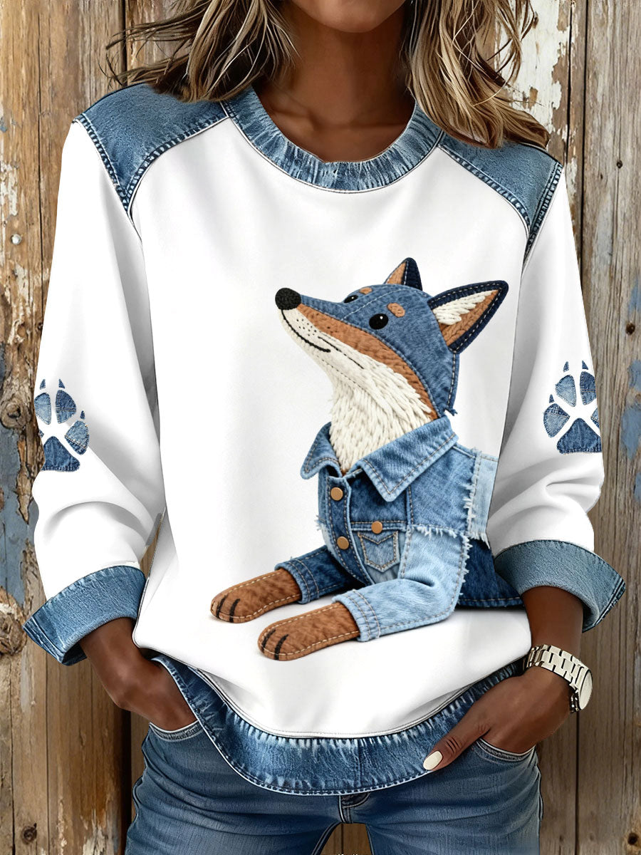 Sweat-shirts Fox Print Femme