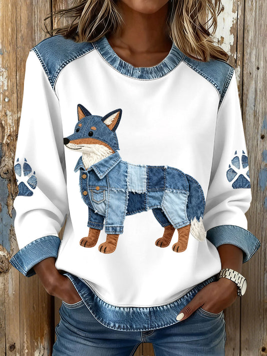 Sweat-shirts Fox Print Femme