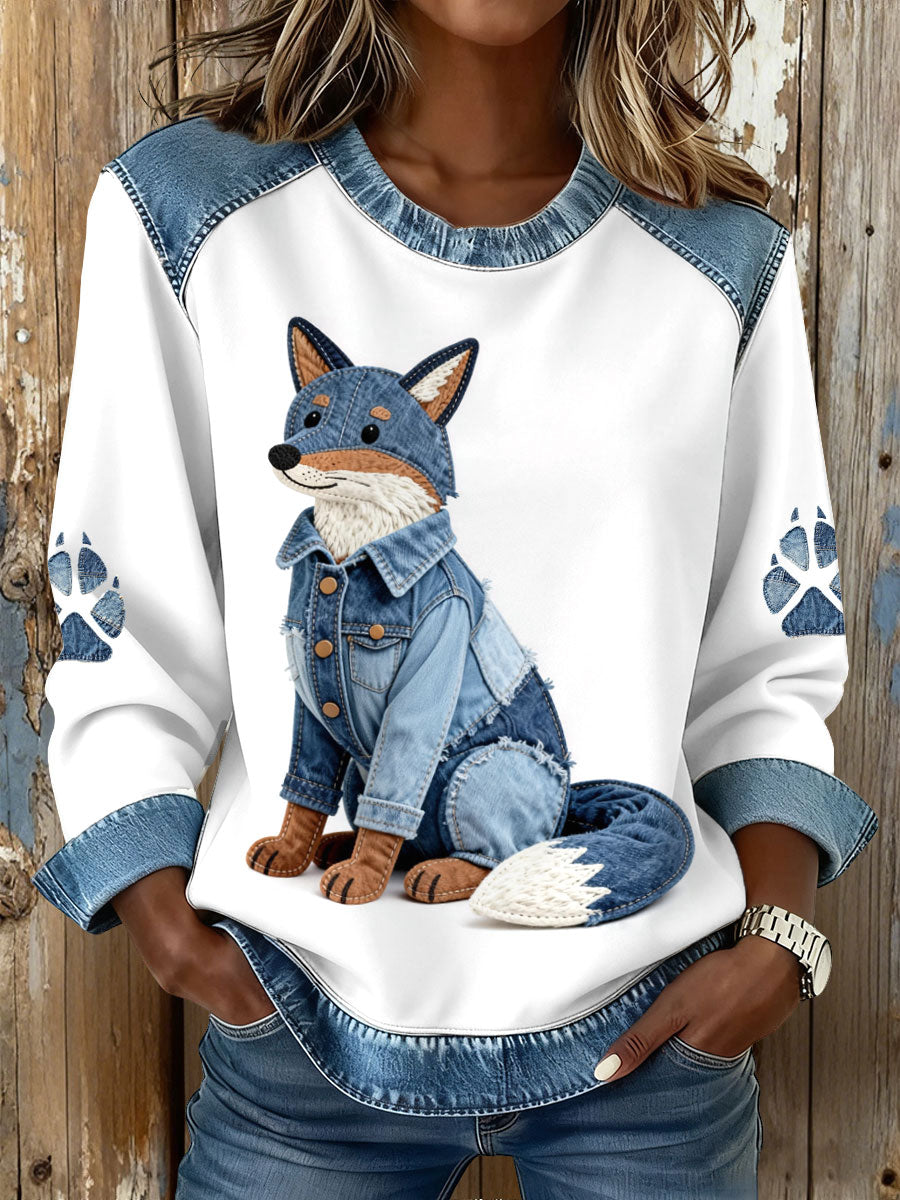 Sweat-shirts Fox Print Femme