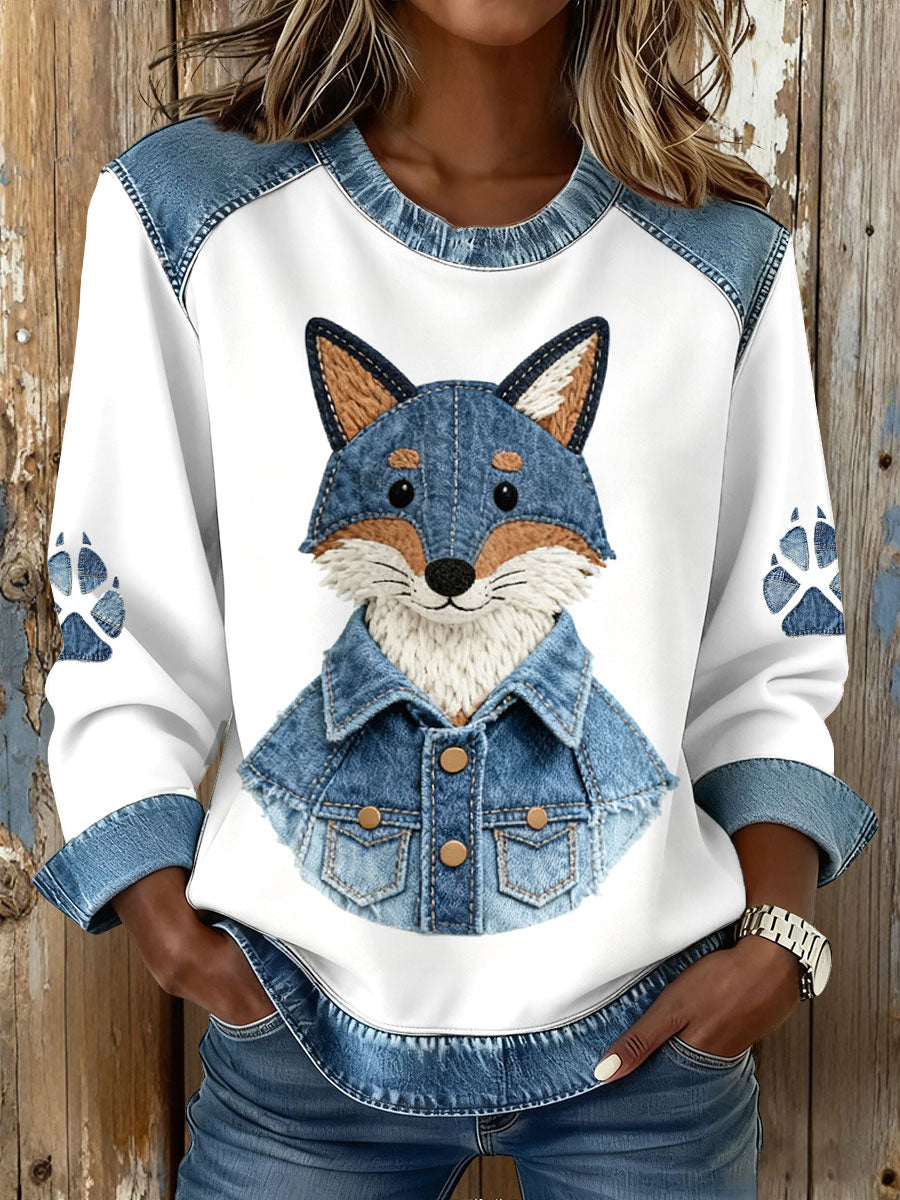 Sweat-shirts Fox Print Femme