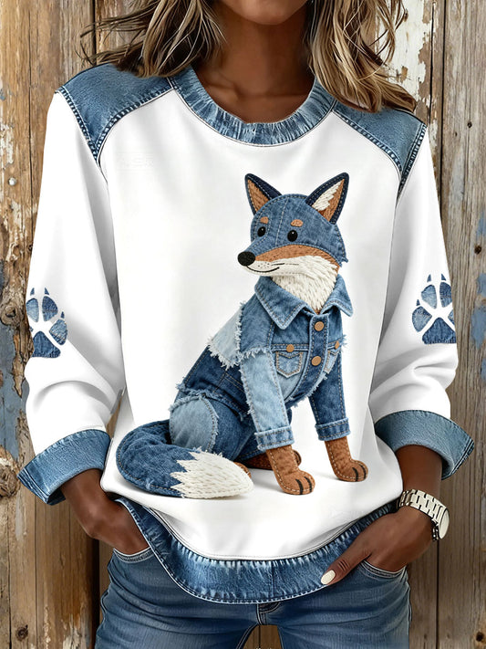 Sweat-shirts Fox Print Femme