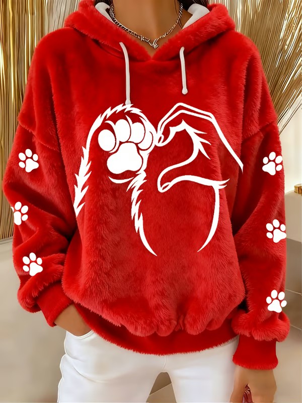 Sweat à Capuche Lipsy Imprimé Animal - Femme Taille S - Polaire Doublée