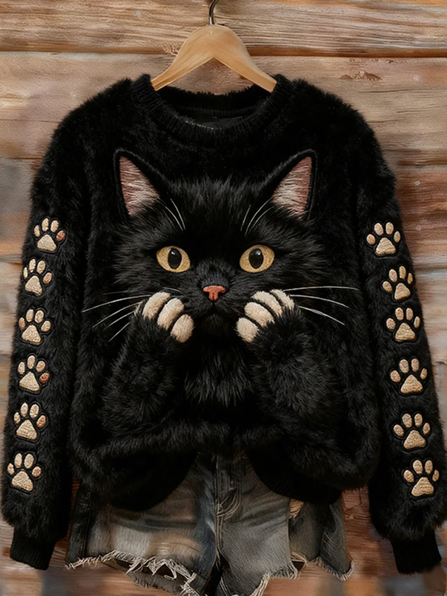 Top en flanelle décontracté à imprimé animal rétro pour femmes