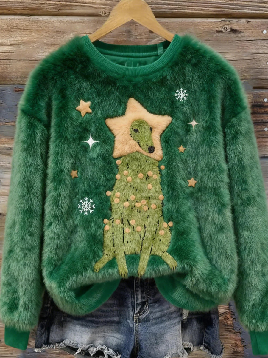 Top en flanelle décontracté à imprimé animal rétro pour femmes