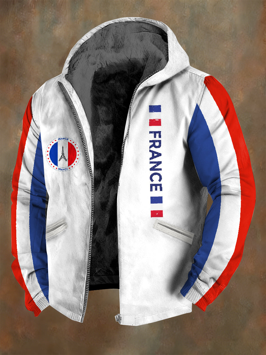 Manteau De Veste Décontracté Rétro Imprimé Français