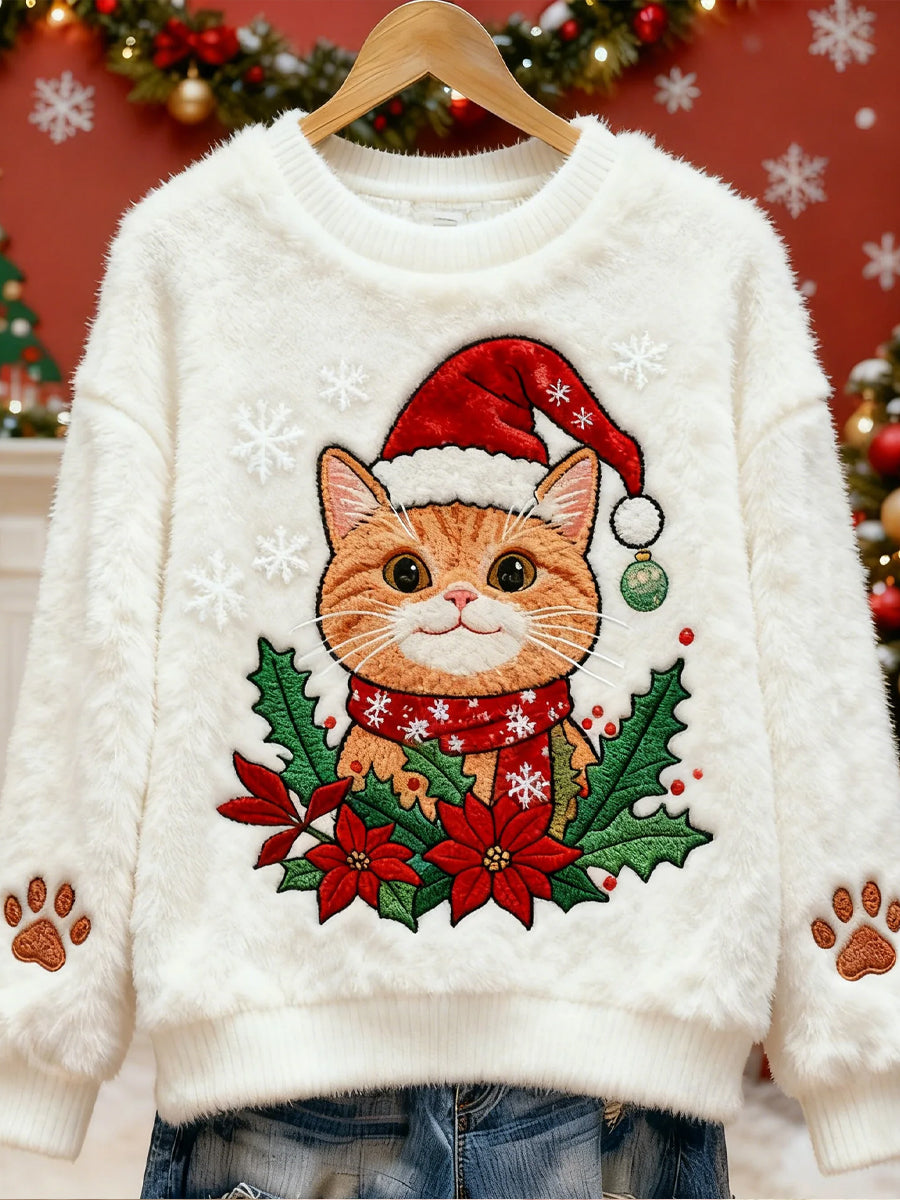 Haut en flanelle confortable à imprimé animal rétro pour femmes