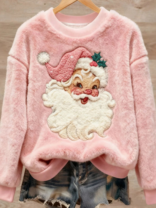 Haut en flanelle confortable à imprimé animal rétro pour femmes