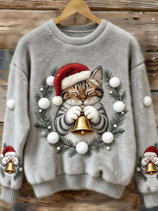 Haut en flanelle confortable à imprimé animal rétro pour femmes