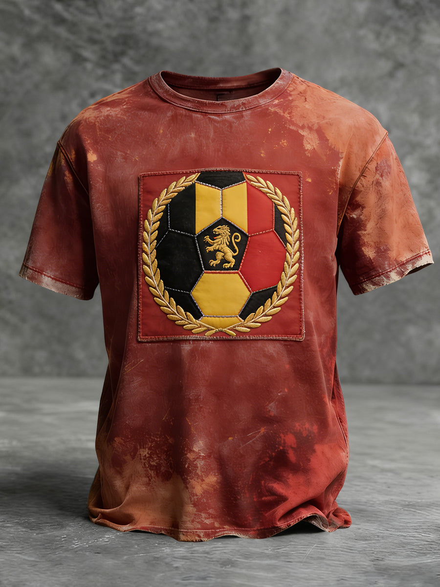 Rétro Belgique Coupe du Monde T-shirt décontracté