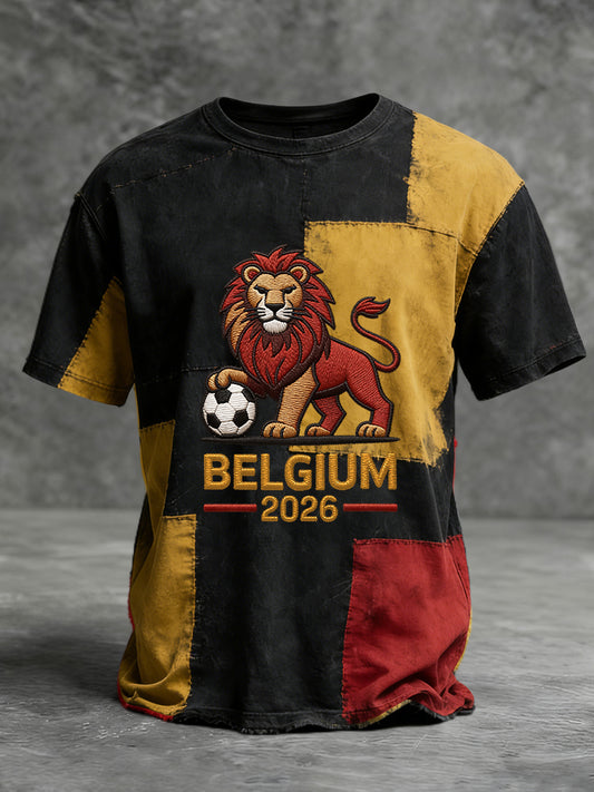 Retro Belgique 2026 Coupe du Monde de la FIFA T-shirt décontracté