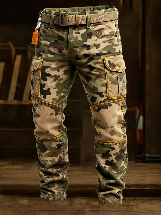 Pantalon de travail décontracté de style d'affaires rétro pour hommes