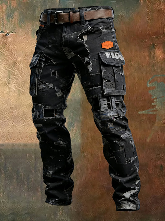 Pantalon de travail décontracté de style d'affaires rétro pour hommes