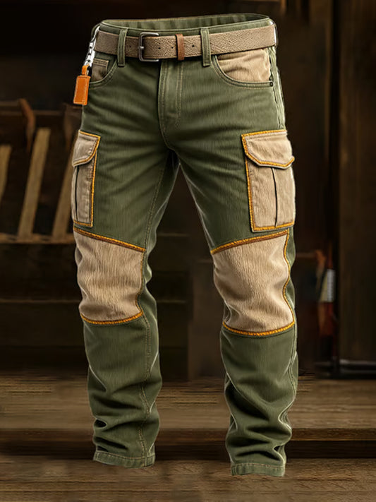 Pantalon de travail décontracté de style d'affaires rétro pour hommes