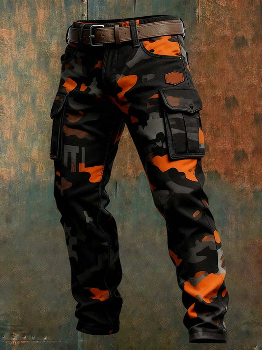 Pantalon de travail décontracté de style d'affaires rétro pour hommes