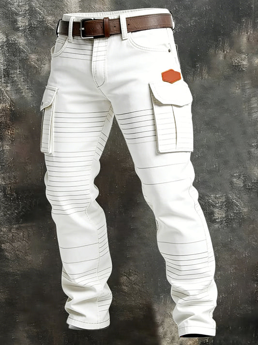 Pantalon de travail décontracté de style d'affaires rétro pour hommes