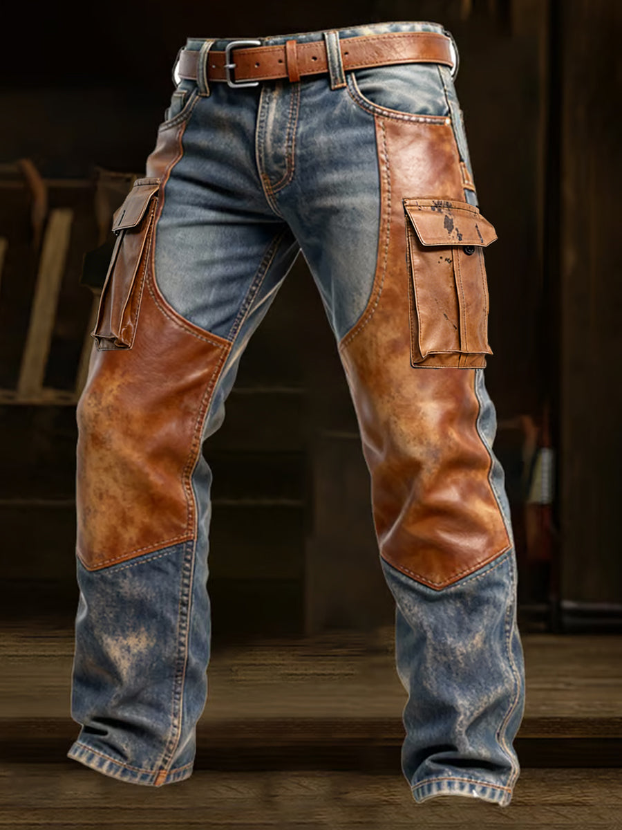 Pantalon de travail décontracté de style d'affaires rétro pour hommes