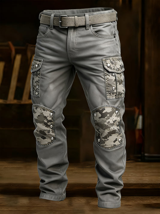 Pantalon de travail décontracté de style d'affaires rétro pour hommes