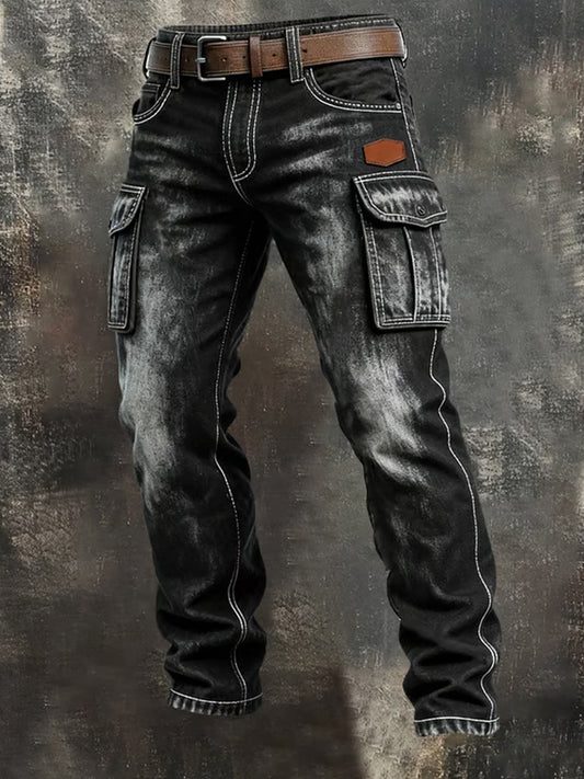 Pantalon de travail décontracté de style d'affaires rétro pour hommes