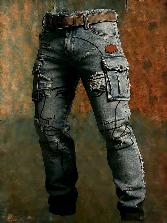 Pantalon de travail décontracté de style d'affaires rétro pour hommes