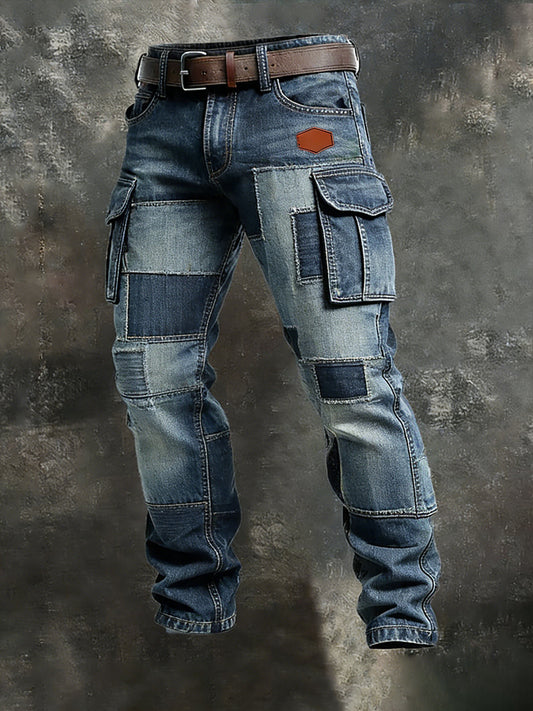Pantalon de travail décontracté de style d'affaires rétro pour hommes