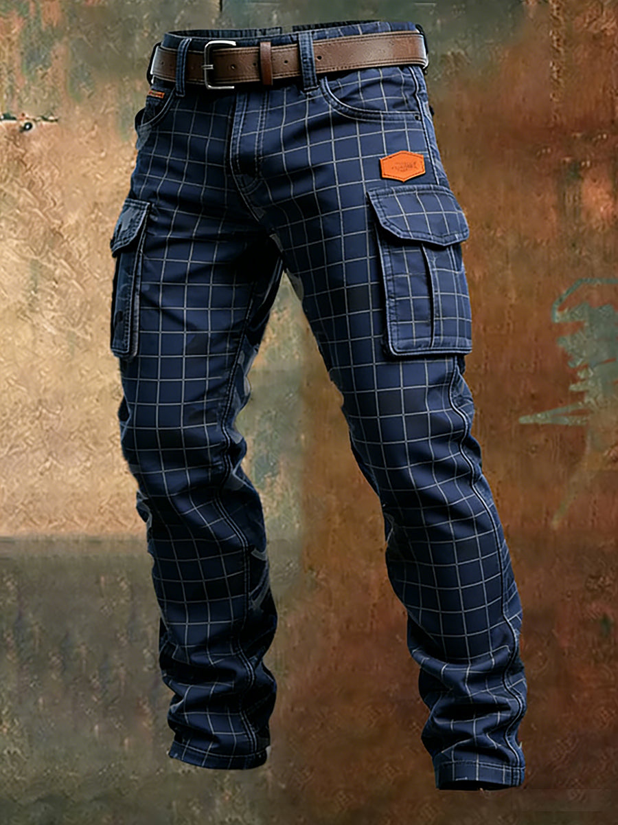 Pantalon de travail décontracté de style d'affaires rétro pour hommes
