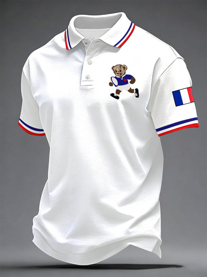 Chemise imprimée de rugby France pour hommes