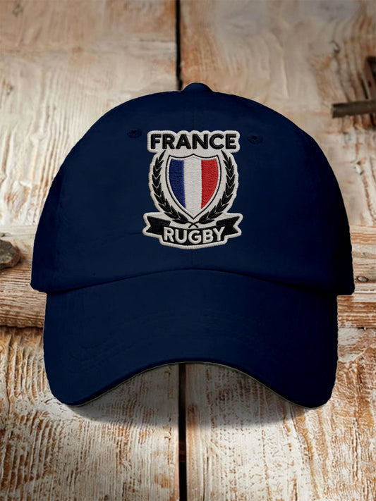 Chapeau imprimé de rugby français pour hommes