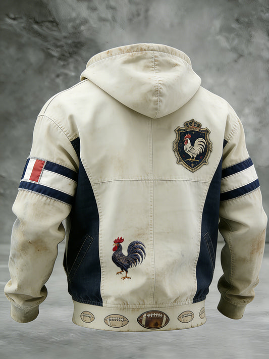 Sweat-shirt décontracté et confortable au style rétro français de rugby