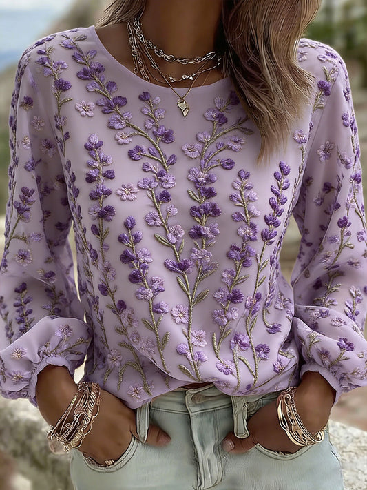 T-shirt décontracté imprimé floral pour femmes