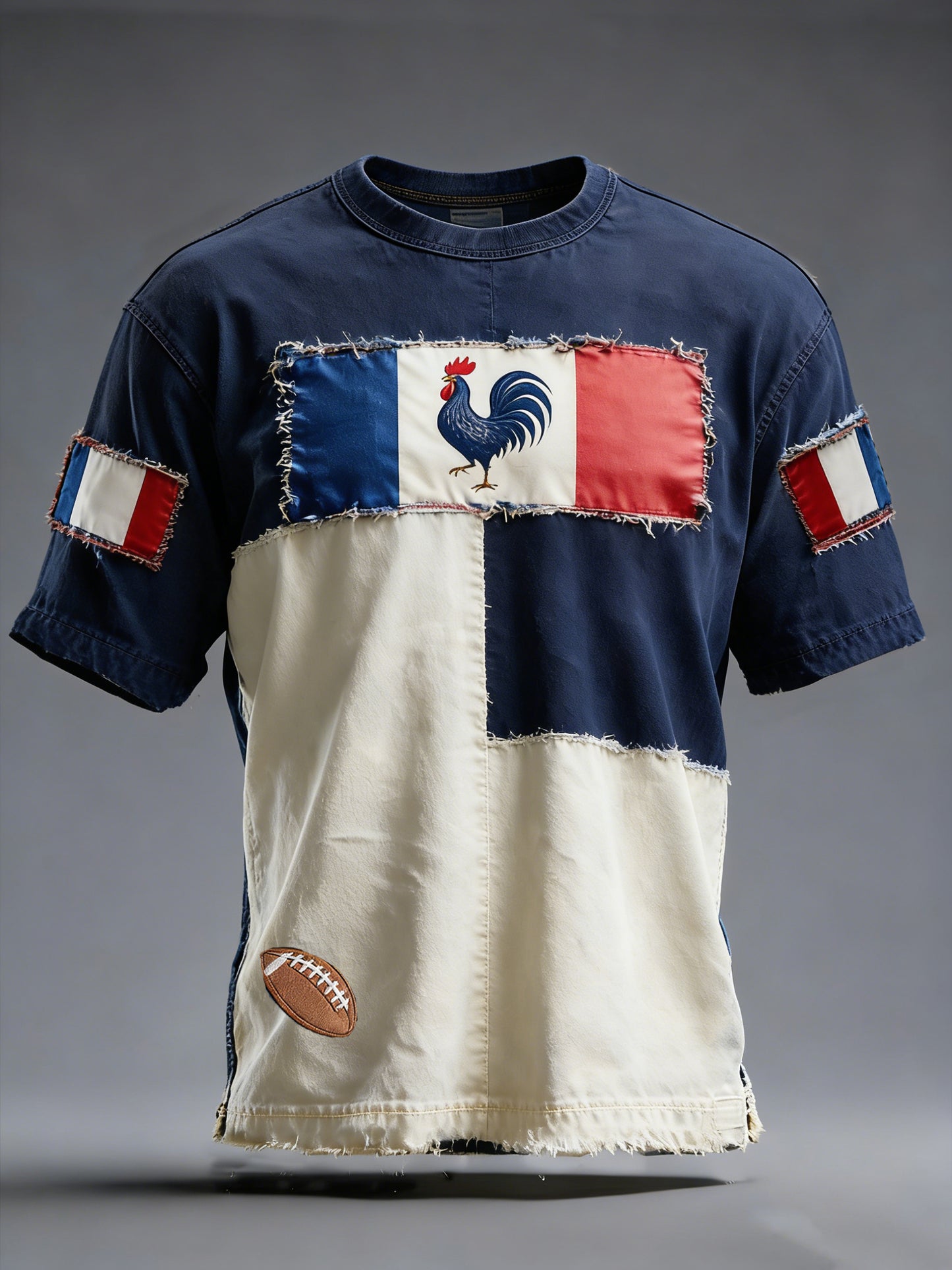 T-shirt décontracté et confortable au style rétro rugby français