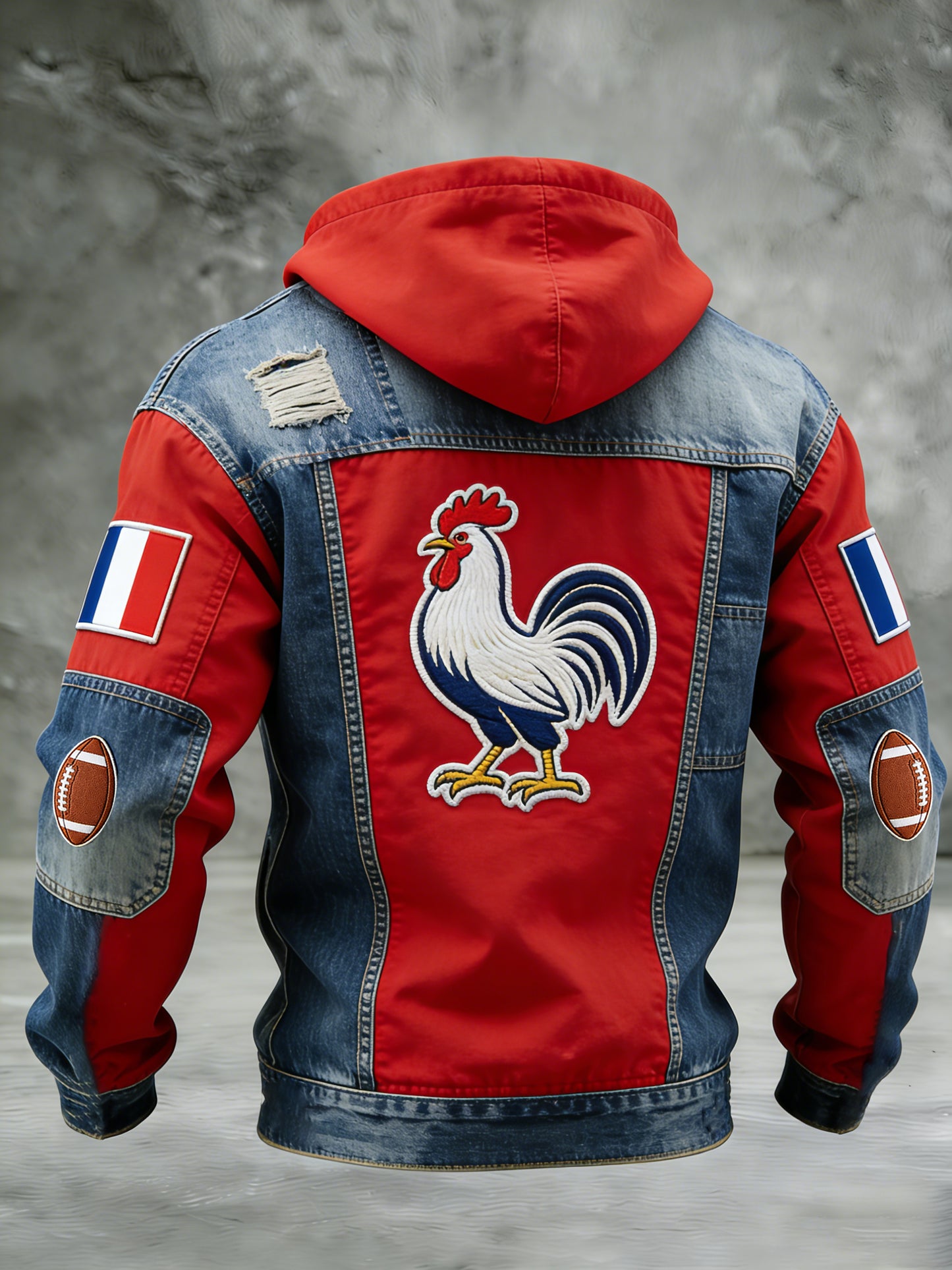 Sweat-shirt décontracté rétro de style français en maille gaufre, confortable et à capuche