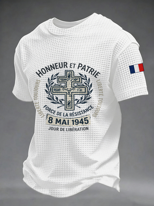 Chandail à manches courtes HONNEUR ET PATRIE Waffle Homme
