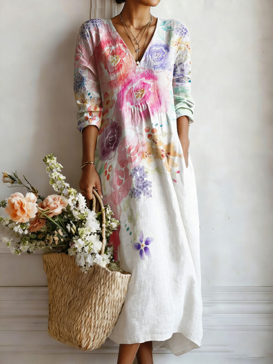 Robe à imprimé floral pour femmes