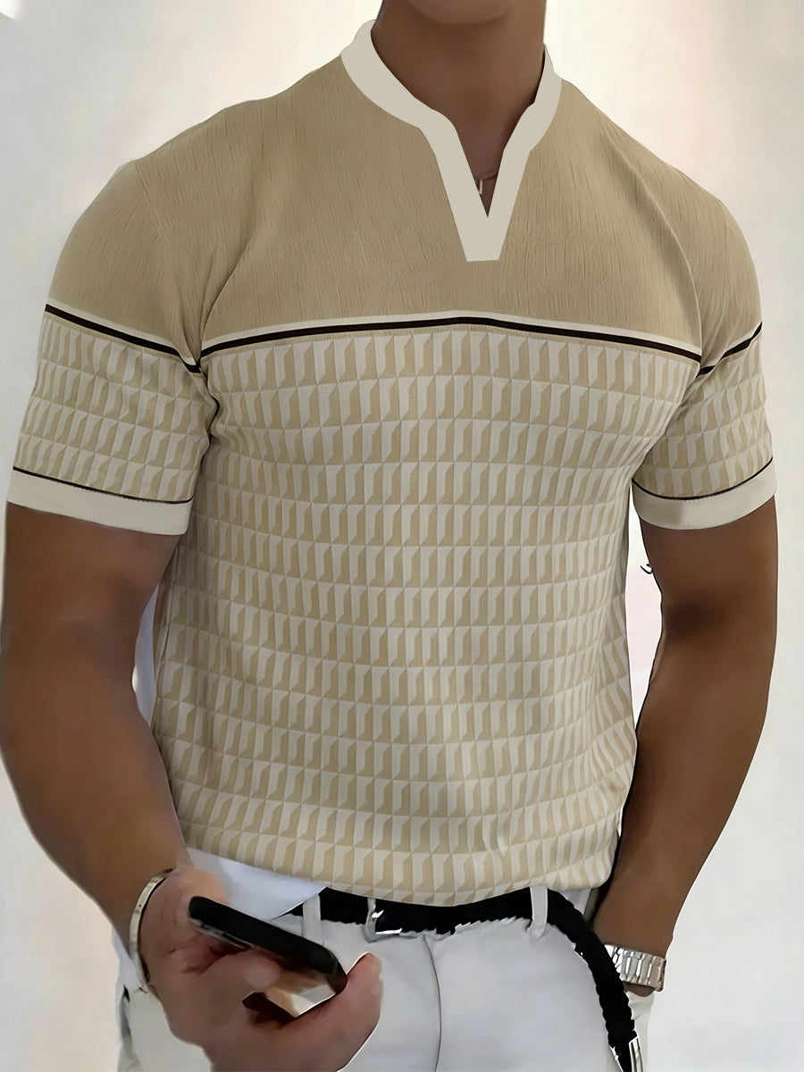 T-shirt à col en V Business pour hommes