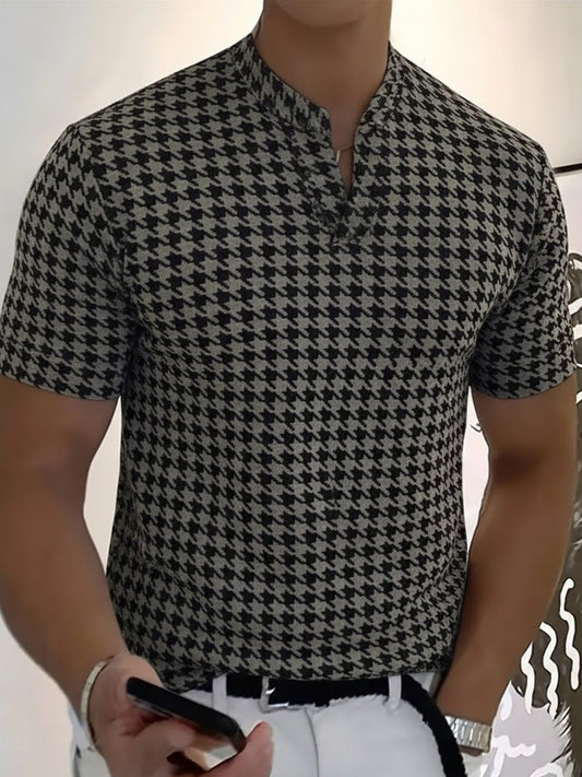 T-shirt à col en V pour homme, style professionnel