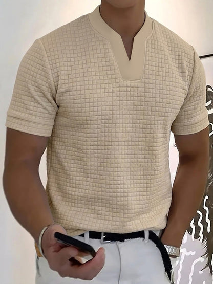 T-shirt à col en V pour homme, style professionnel
