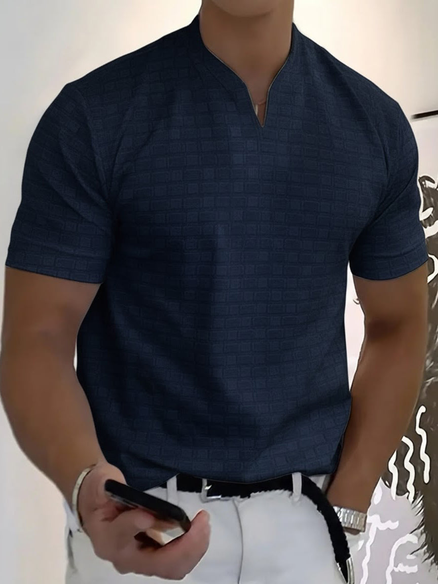 T-shirt à col en V pour homme, style professionnel