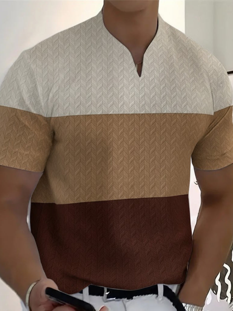 T-shirt à col en V pour homme, style professionnel