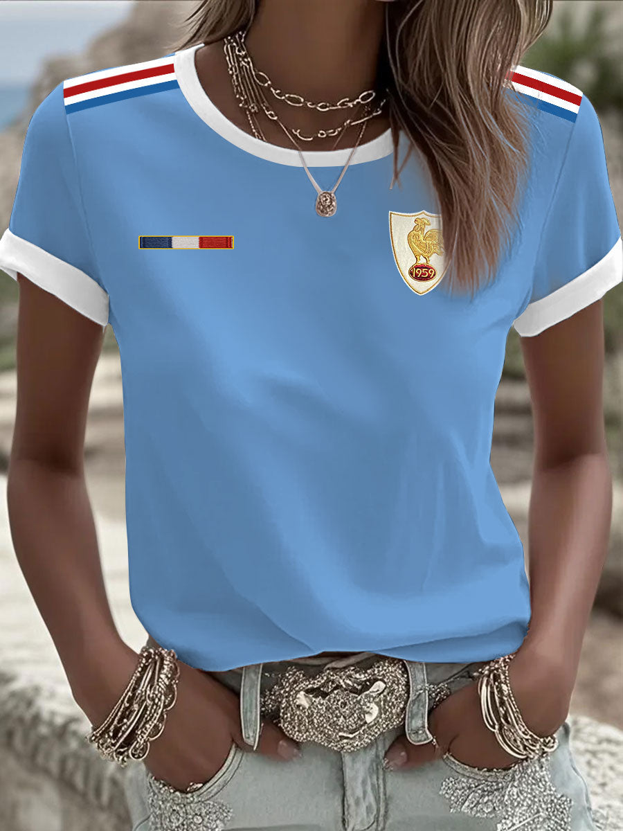 T-shirt manches courtes France Rugby Femme