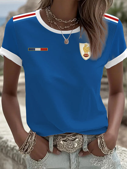 T-shirt manches courtes France Rugby Femme