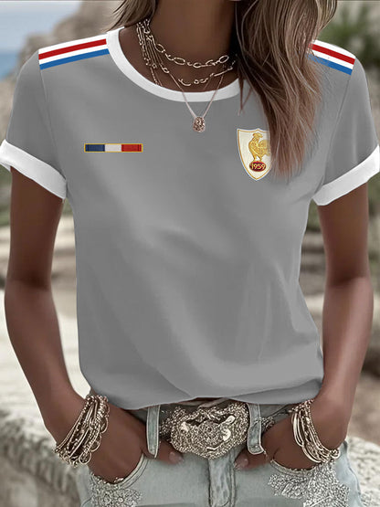 T-shirt manches courtes France Rugby Femme
