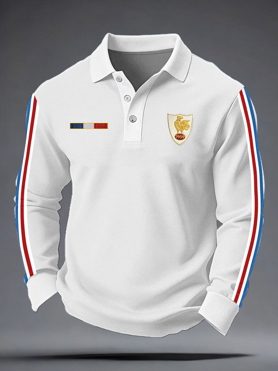 Chemise à manches longues de rugby pour hommes, France