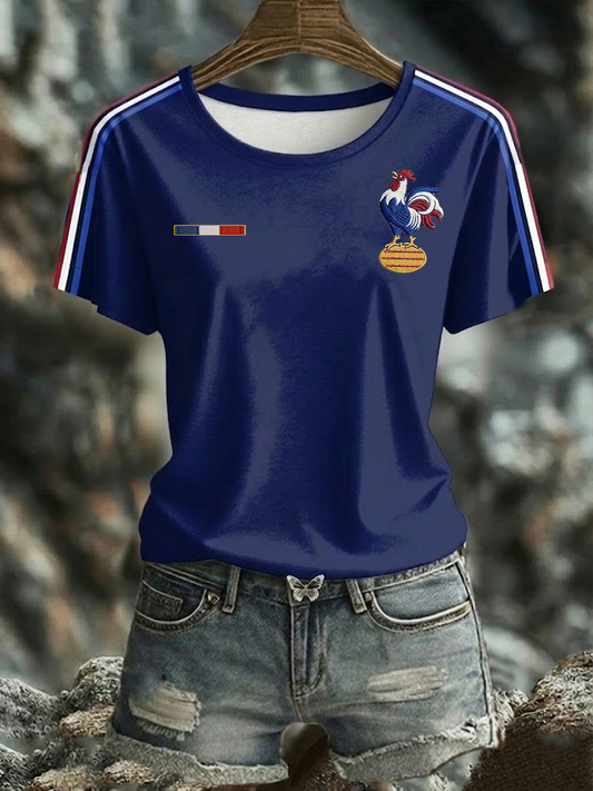 T-shirt à manches courtes France Rugby pour femmes