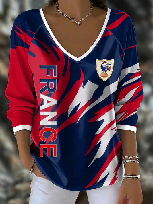 T-shirt à manches longues de rugby pour femmes en France